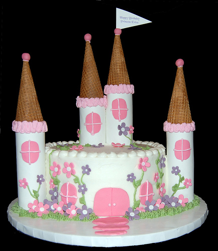 small princess castle cake